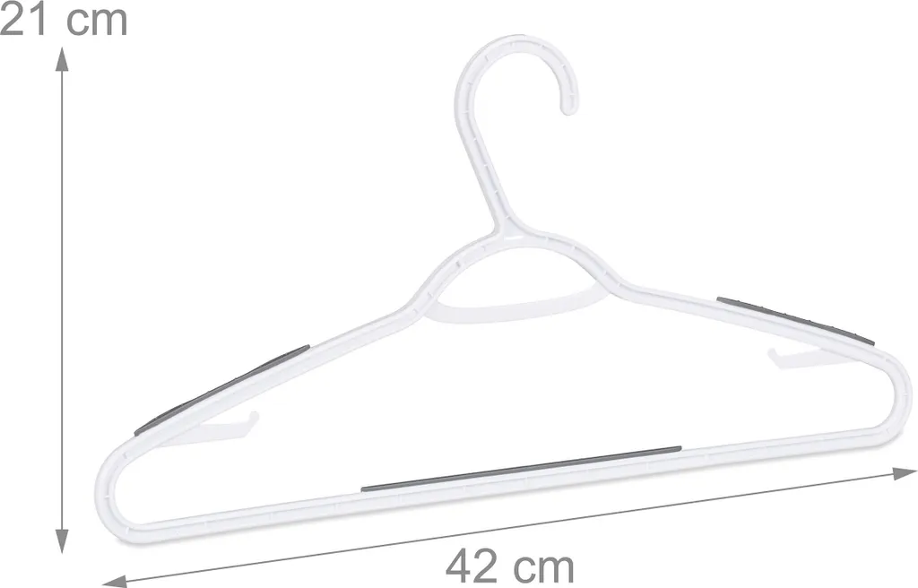 Cintres pour vêtements délicats Relaxdays antidérapants pack de 40 - 4