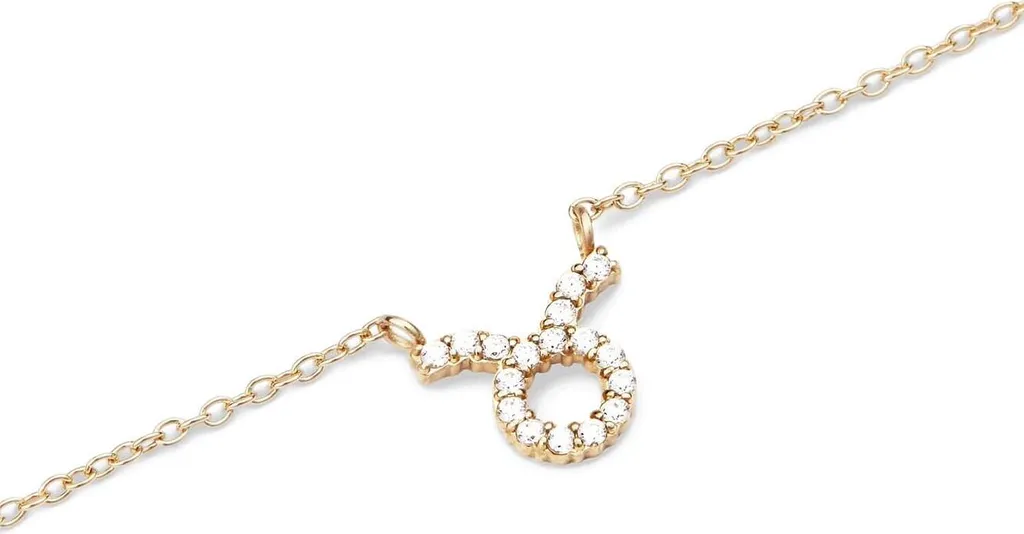 Collier Zodiaque Taureau en Or et Cristaux pour Femme Daniel Wellington