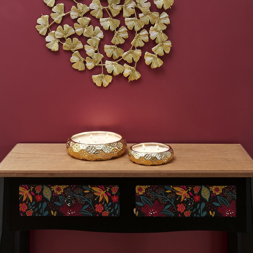 Duftkerze aus Keramik Gold der Zeit 3 Dochte