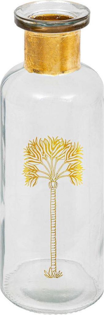Flaschenvase "tropical boudoir" h22cm transparent - Atmosphera créateur d'intérieur