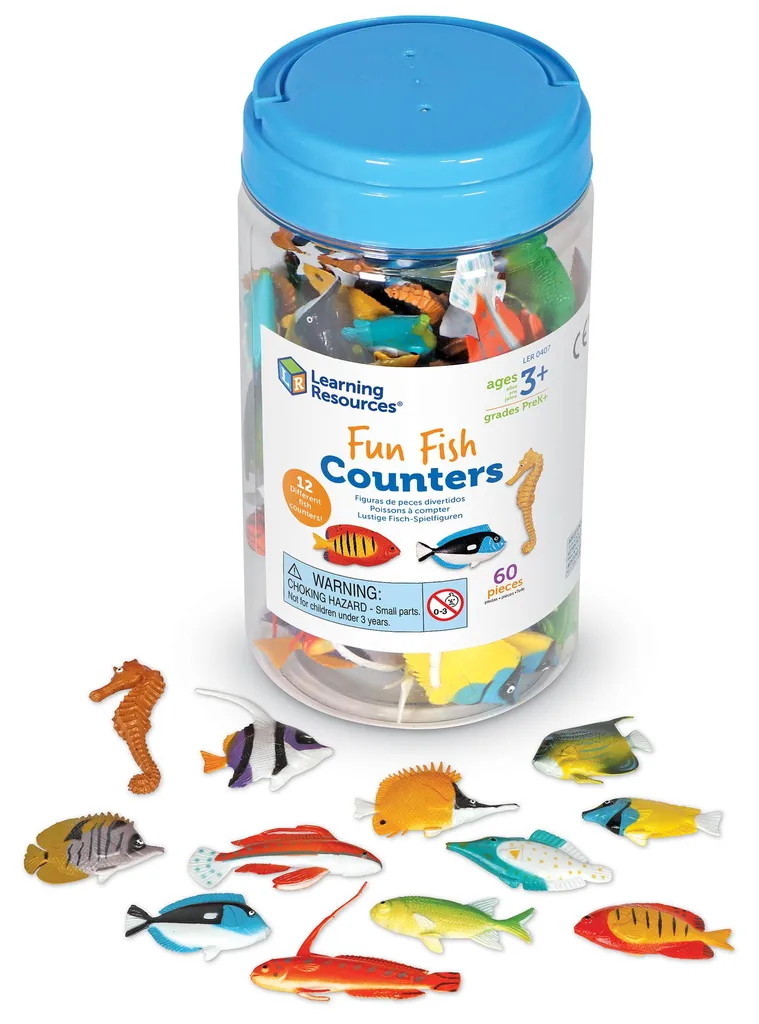 Set de tri Poisson ludique 60 pièces - Jeu éducatif de manipulation