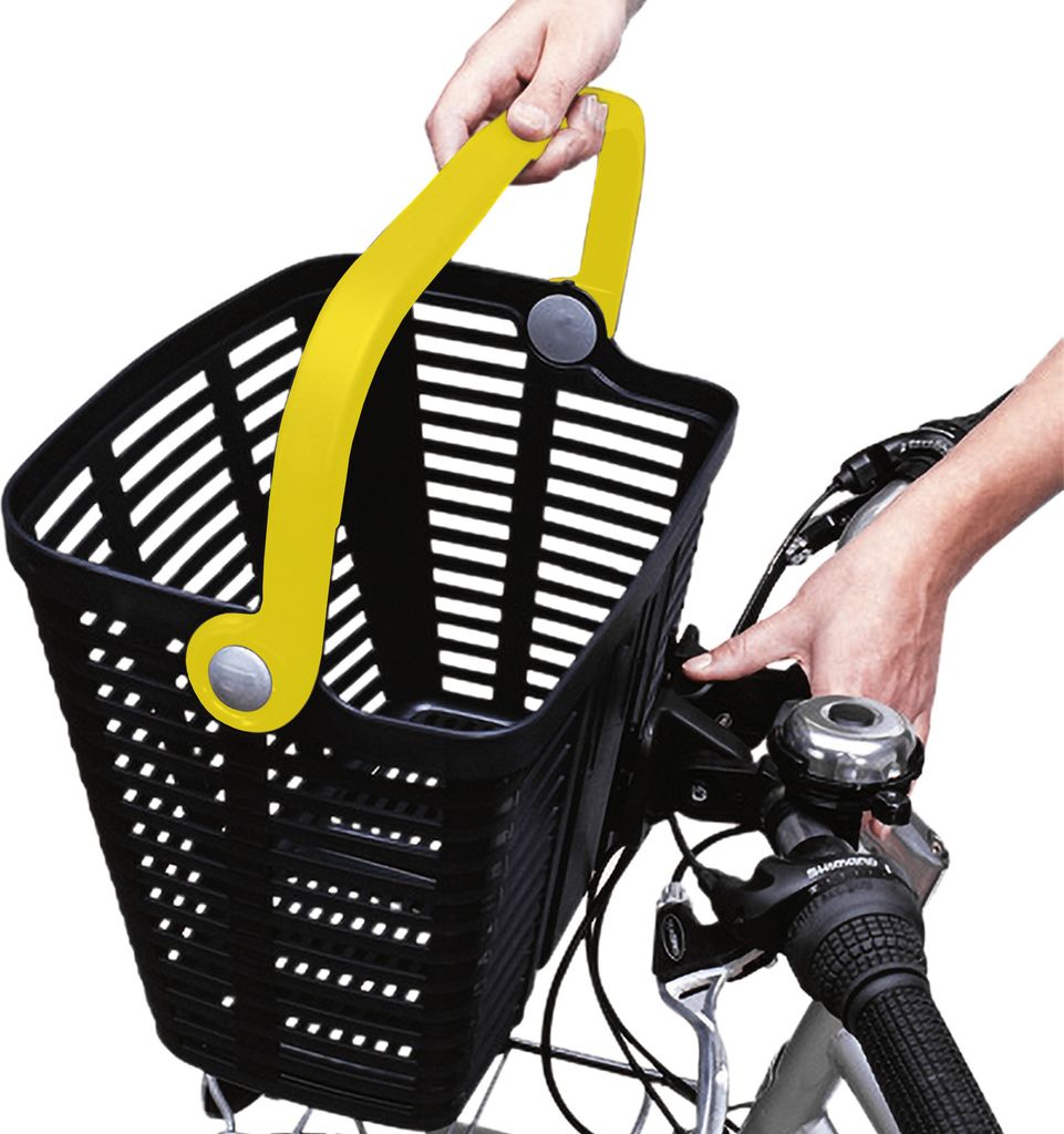 Urban Prime UP-BSK-EBK, Vorderseite, Fahrradkorb, Kunststoff, Schwarz, Gelb
