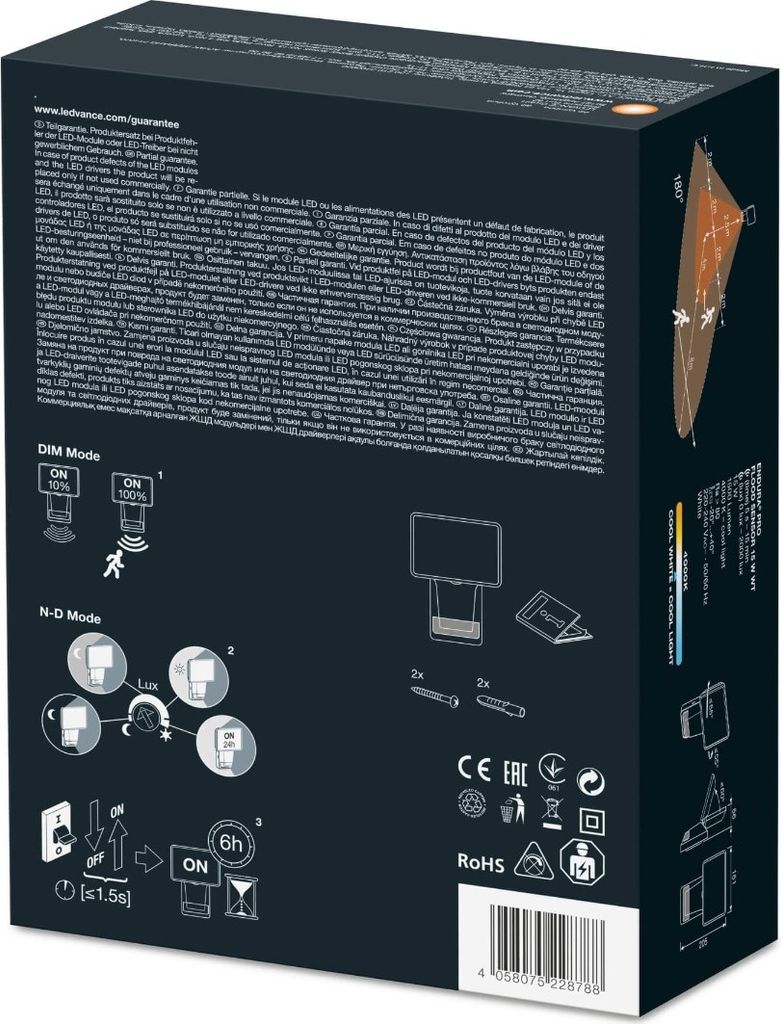 Ledvance LED Außenleuchte Endura Pro Flood Sensor weiß Produktbild 8