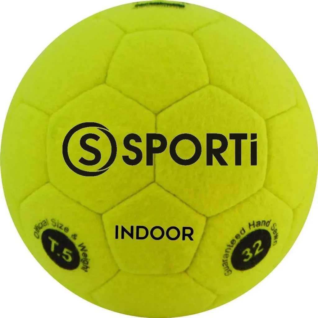 Ballon Indoor Jaune Taille 4 Sporti France pour Match en Salle