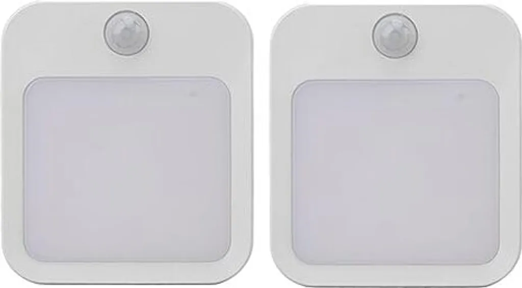 Set 2 Luci Notturne LED Smart con Sensore PIR e Dimmer - Bianco Caldo 220V