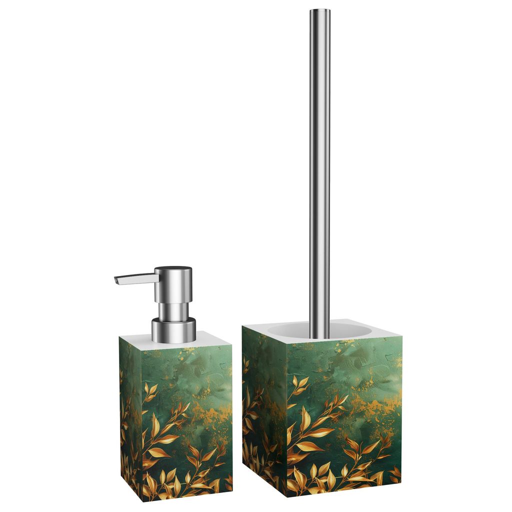 2-teiliges Badezimmer Set Seifenspender und WC-Bürste - Greego