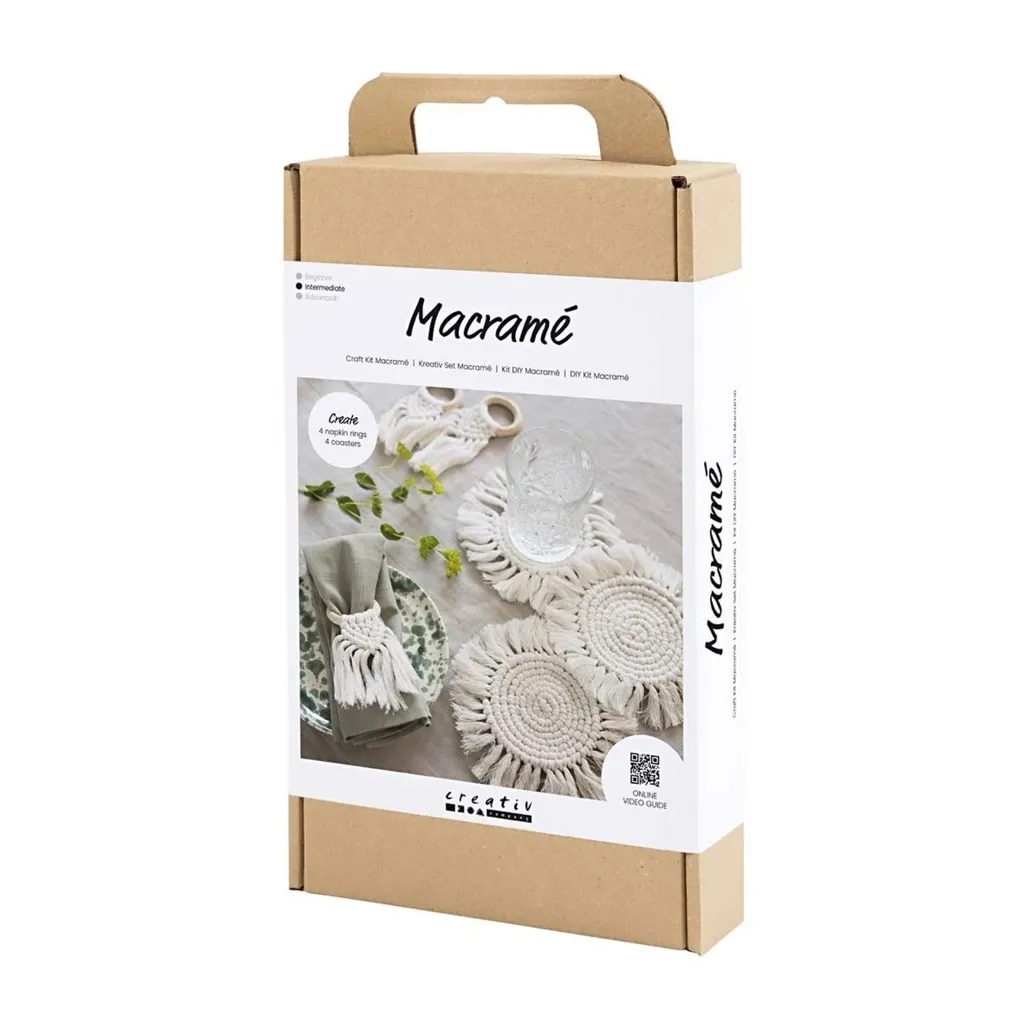 Kit Apprendimento Macramè: Sottobicchieri e Portatovaglioli Completi