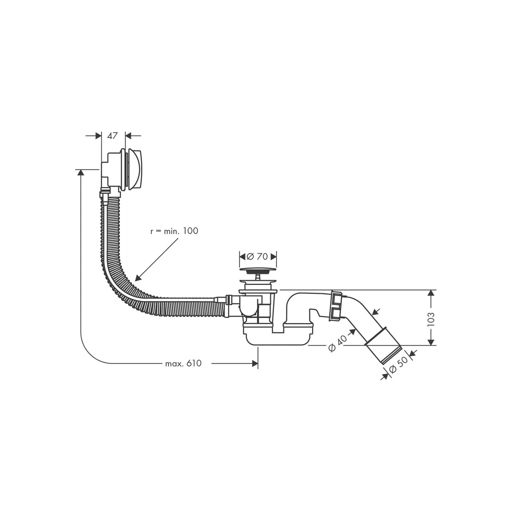 Montaggio Semplice: Hansgrohe Flexaplus Set Vasca Completo 6/4" - 3