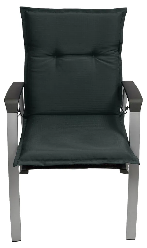 Coussin de Fauteuil Jardin Dossier Bas 100x50cm Graphite - Modèle Base NL