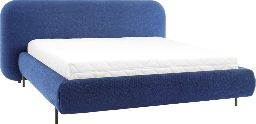 Bett mit Bettkasten 180x200cm Blau