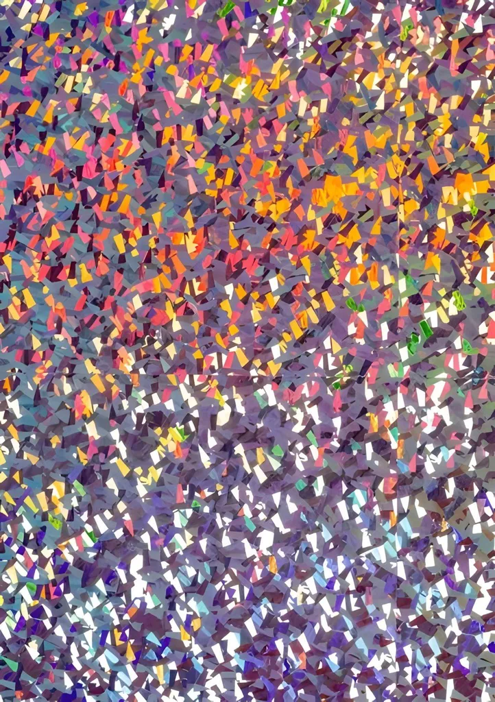 Carton holographique pour décoration de fête et bricolage Argent