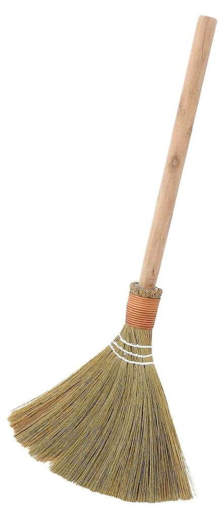 Leichter Strohbesen aus Miscanthus mit Abnehmbarem Griff Weiche Bürste für Sichere Reinigung von Hartholzböden im Wohnzimmer der Küche