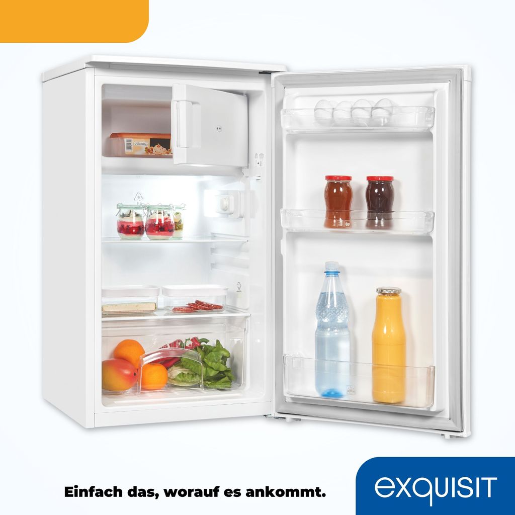 Exquisit Kühlschrank KS117-3-040D weiss | Nutzinhalt: 81 L Produktbild 6