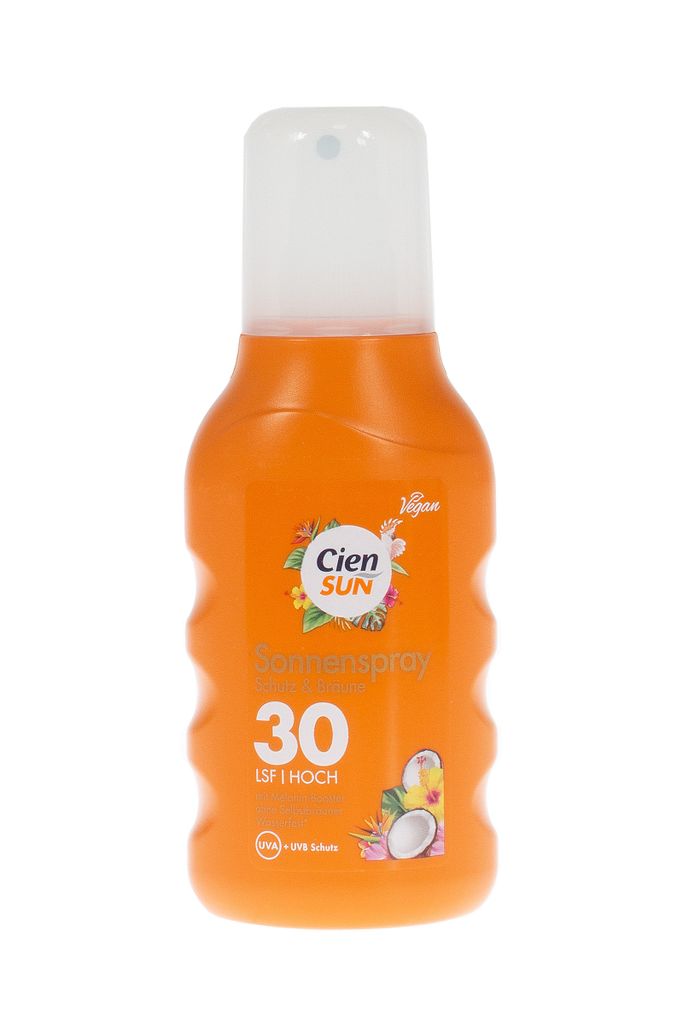 Cien Sun Sonnenspray LSF 30 200ml Vegan Wasserfest UVA UVB Schutz & Bräune 1 Stück