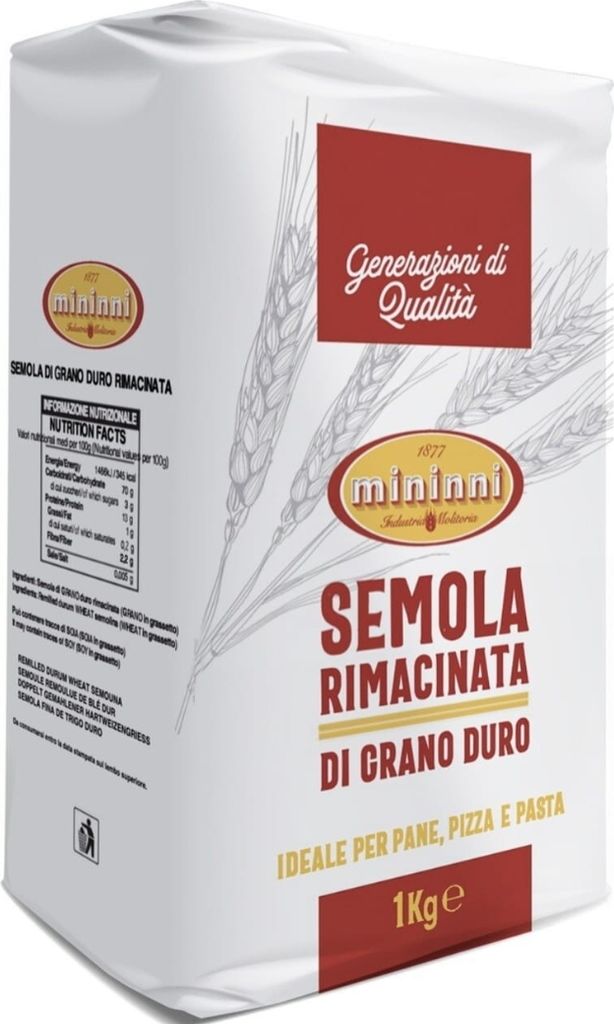 Semola Rimacinata Di Grano Duro Mehl 1kg- Mininni Produktbild 