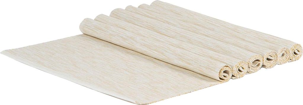 Nicola Spring Baumwollstoff-Tischsets - Hitzebeständige KÃ1/4che Esstisch Matten Set - 45 x 34,5 cm - Natural - Pack von 6