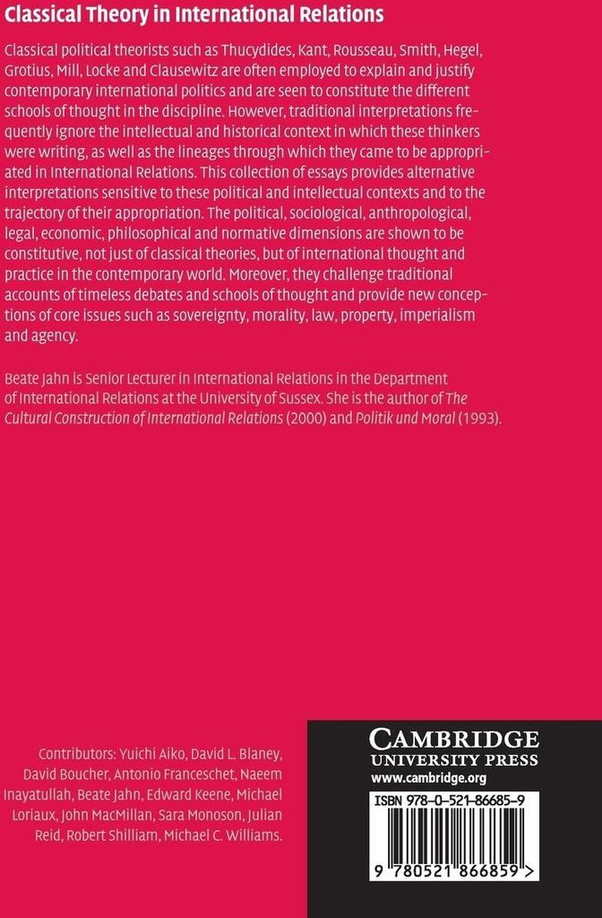 Classical Theory in International Relations