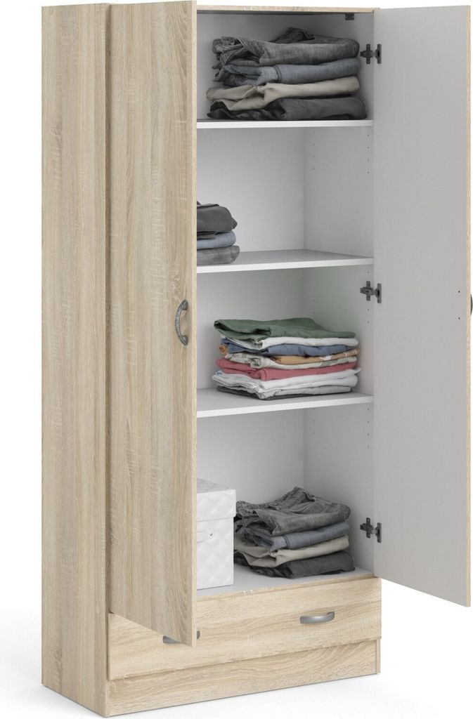 Tvilum 70403akak, Eiche, Garderobe, 3 Regale, 2 Tür(en), Produktbild 