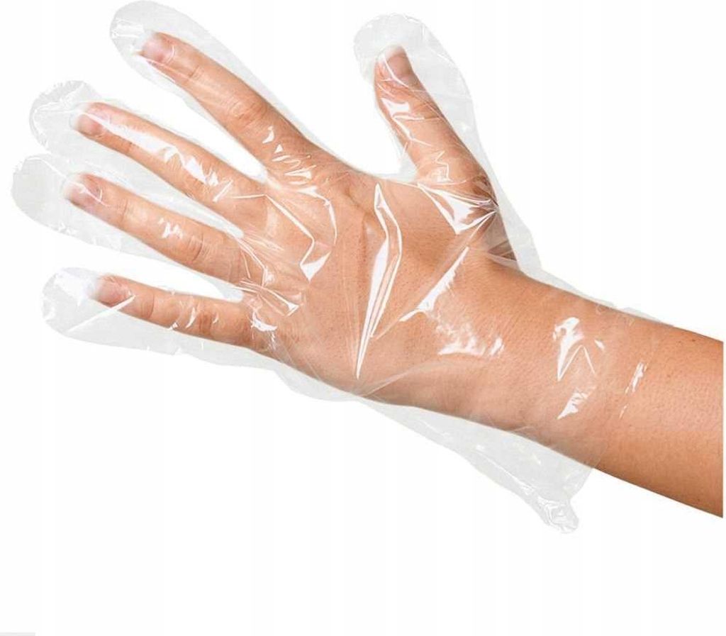 Folienhandschuhe 100 Stück / Transparent / Größe: 9 - L / RFOLIAPEL
