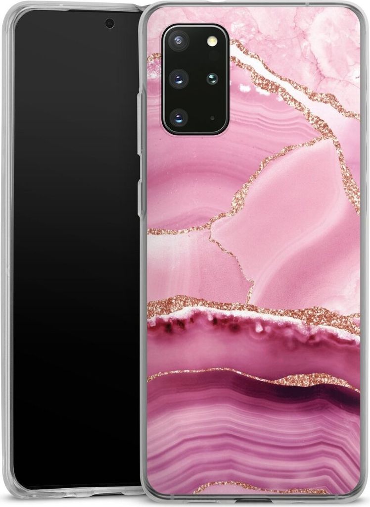 DeinDesign Handyhülle für Samsung Galaxy S20 Plus 5G Silikon Hülle Case Smartphone Schutzhülle Glitzer Look Marmor Meerjungfrau