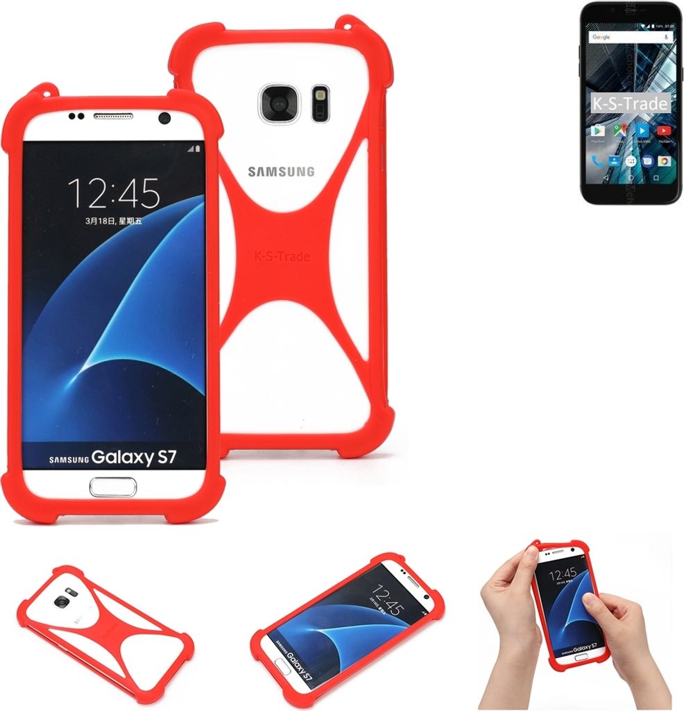 K-S-Trade Handy-Hülle kompatibel mit Archos Sense 50DC Schutz-Hülle Bumper Silikon Schutz Hülle Cover Case Silikoncase Silikonbumper TPU Softcase