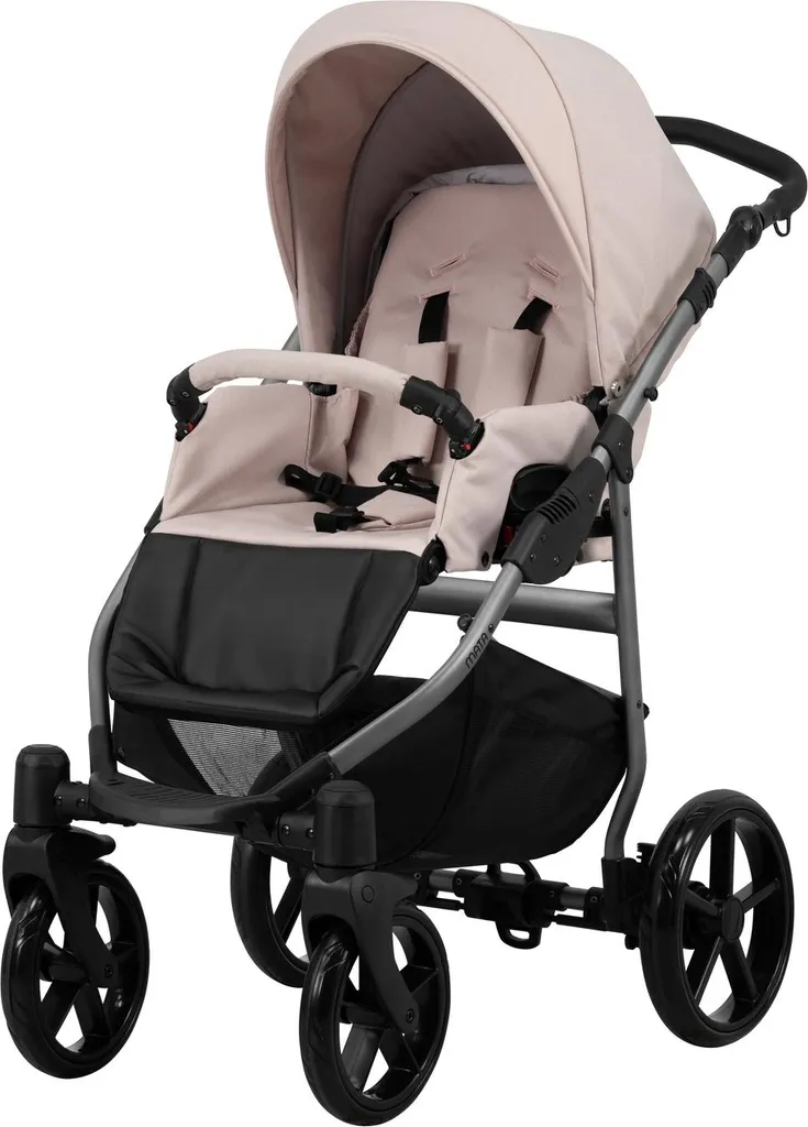 Kunert MATA Poussette 2en1 Rose avec Châssis Graphite Confortable