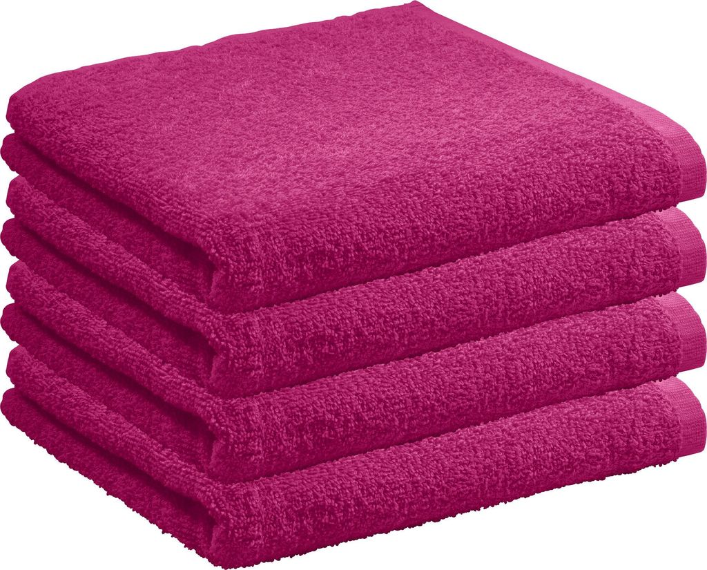 REDBEST Duschtuch Oceanside" 4er-Pack fuchsia 70x140 cm"