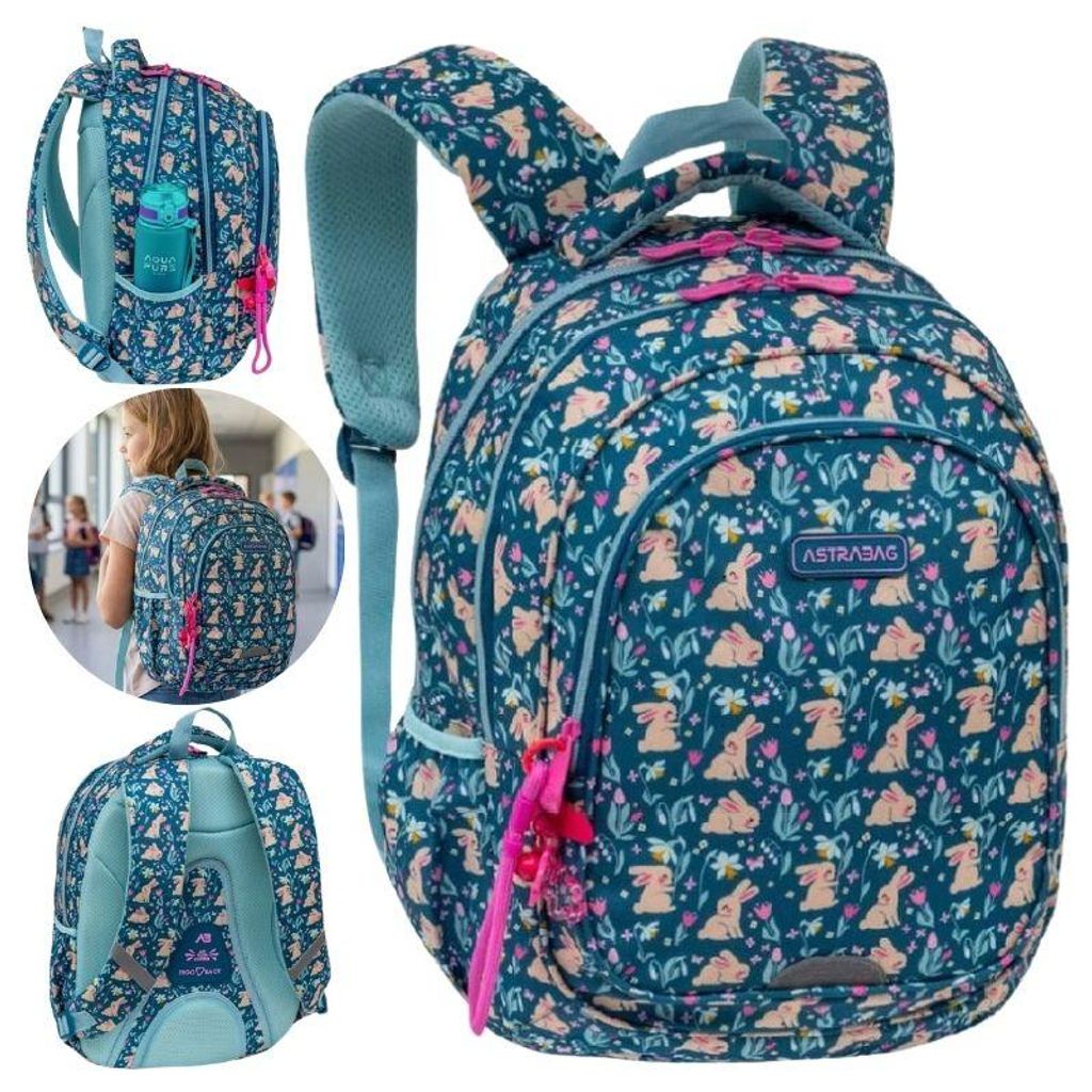 Astra | Schulrucksack AB330 Candy Bunny, 39 x 28 x 15 cm, Produktbild 