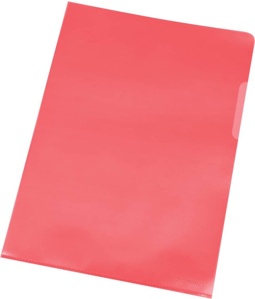 Q-CONNECT - Q-CONNECT L-map, rood, 120 micron, pak van 10 stuks