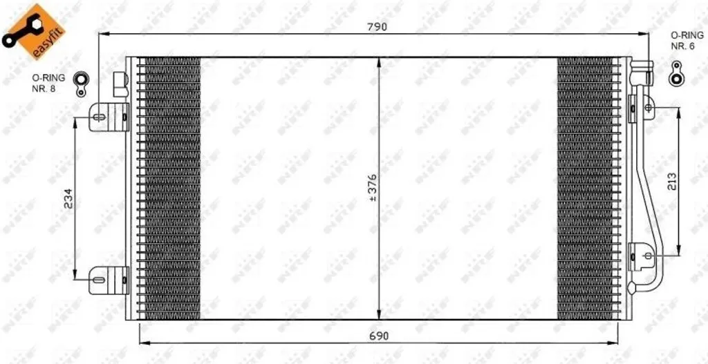 Condenseur de clim NRF pour Opel Movano X70 avec référence 35484