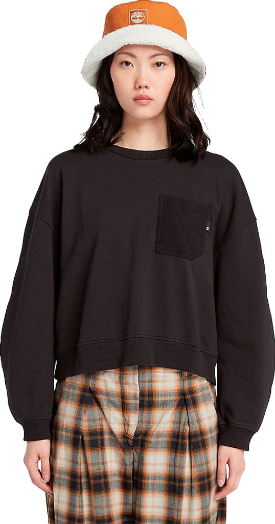 Timberland Mix Media Colour Block Sweatshirt Schwarz S Frau Schwarz S