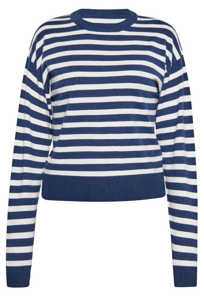 Mutha Damen Pullover - marineblau-weiß, S
