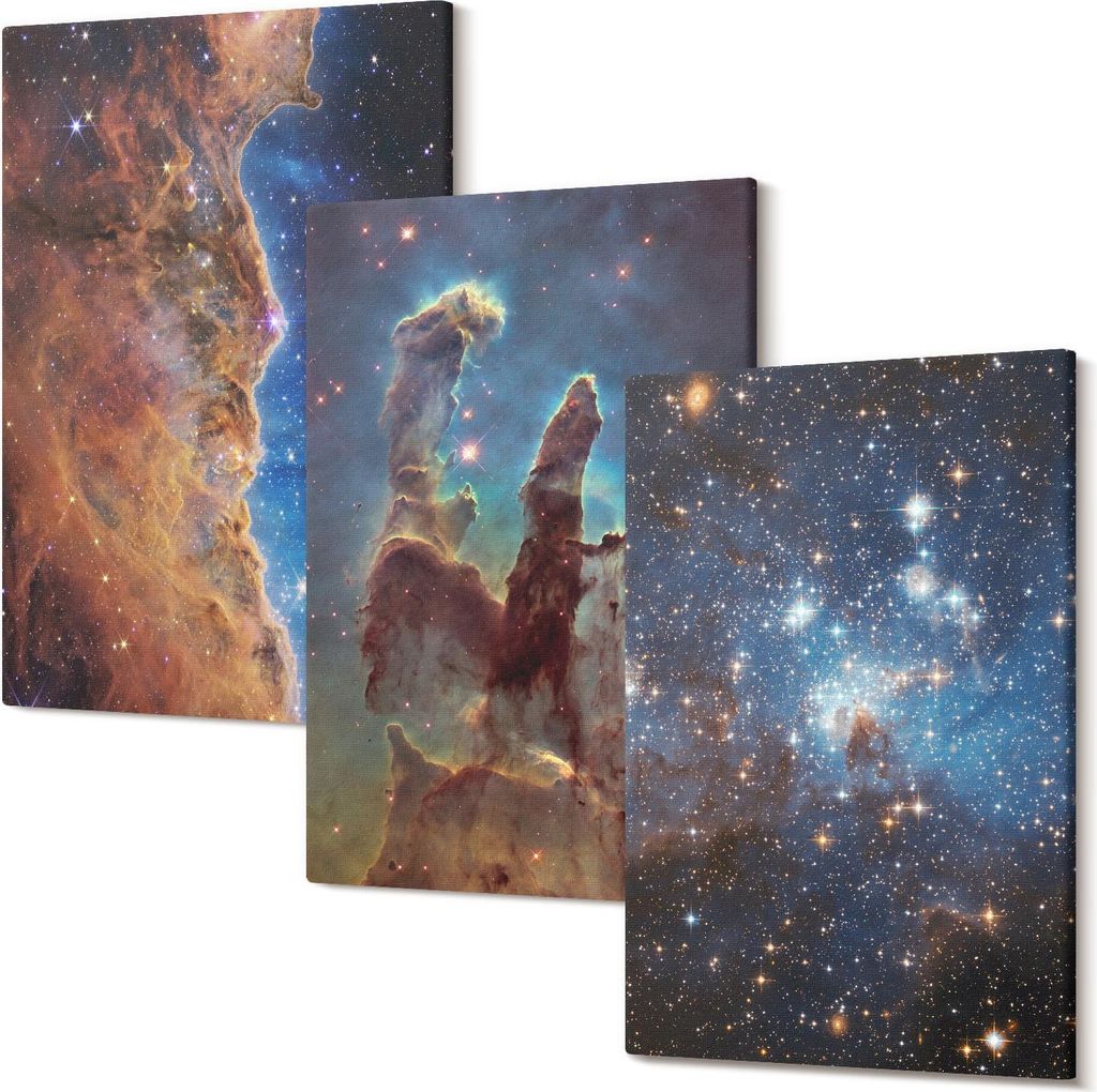 Wandbild – Leinwandbild – Leinwandbilder – Polycanvas – Kunstdruck – Modern – Panorama – Mehrteilig – 3-Teilig Set – Hochwertig ...