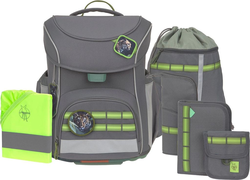 Lässig Schulranzen Set 7-teilig, Slim Unique anthracite Produktbild 