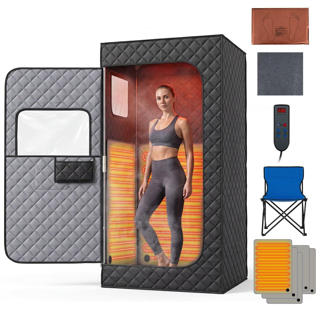 COSTWAY Sauna s 6-stupňovým nastavením teploty a diaľkovým Obrázok produktu 