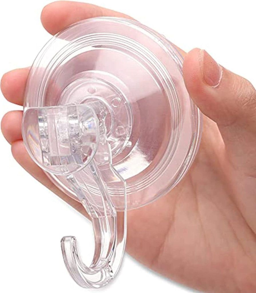 4er Pack - Saugnapf Haken Bad ohne Bohren Stark, Wasserdicht, Wiederverwendbar, Vakuum, Handtuchhaken, Wandhalter, Wandhaken