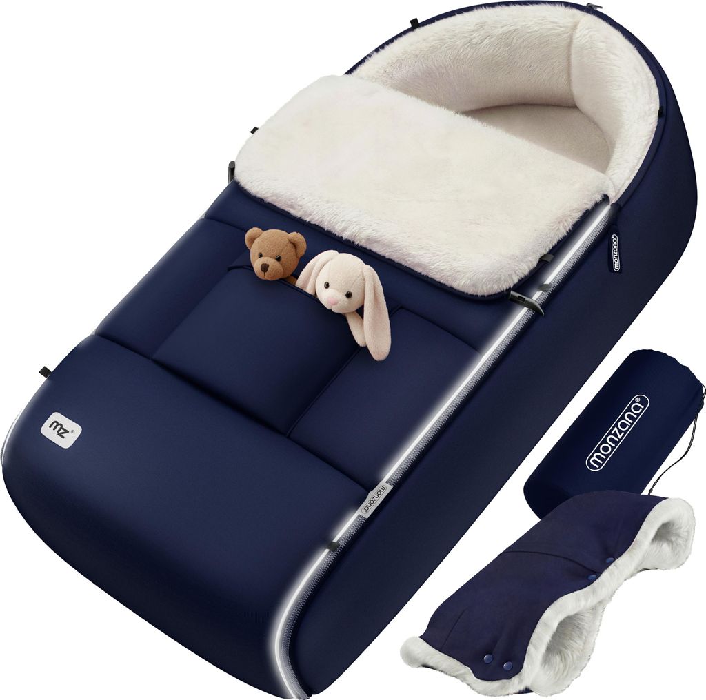 MONZANA® Fußsack für Kinderwagen Baby Winter mit Handwärmer Produktbild 