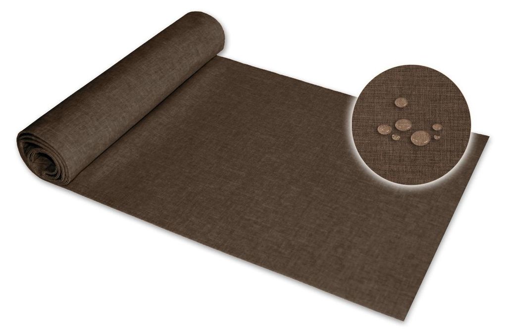 Tischläufer 40x100 cm braun Leinenoptik beschichtet Produktbild 