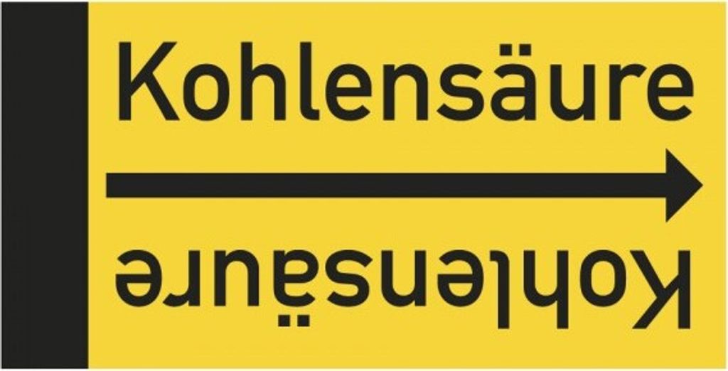 Dreifke Rohrleitungsband Kohlensäure, DIN 2403, ab Ø 15mm, gelb/schwarz, 33m...