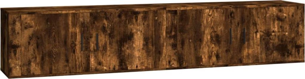 vidaXL TV-Wandschränke 2 Stk. Räuchereiche 100x34,5x40 cm