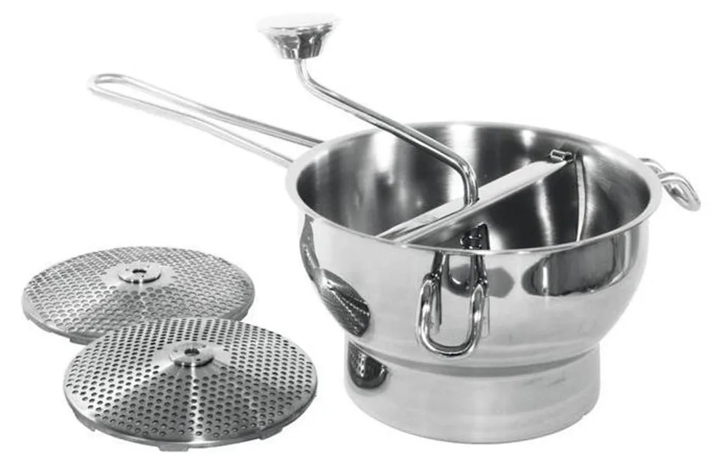 Moulin à légumes en acier inoxydable Hendi 1004246PRZEM avec 2 disques