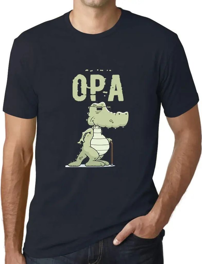 Herren Grafik T-Shirt Opa Dinosaurier Alte Lustige Komödie Öko-Verantwortlich Vintage Jahrgang Kurzarm Lustige Druck Geburtstag Geschenk Mann