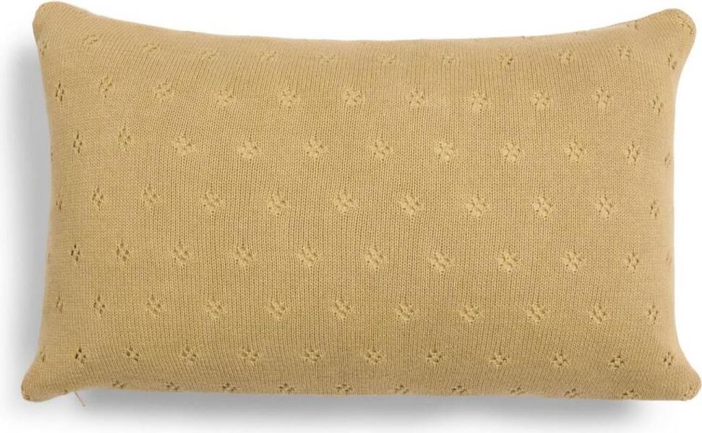 Essenza Zierkissen knitted Ajour Farbe Fern yellow Größe 30x50