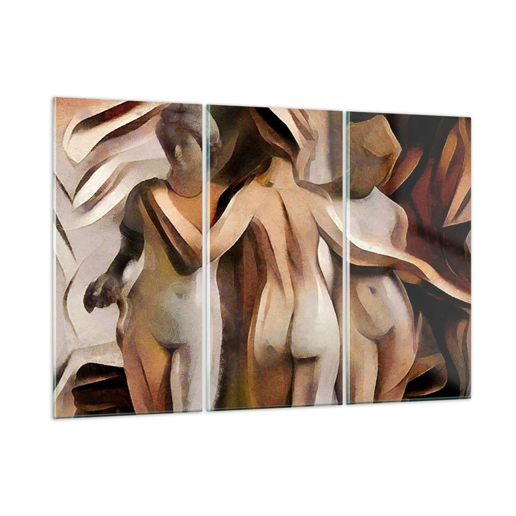 Bilder auf glas - Frau Akt Skulptur - 165x110cm - Glasbilder - Wandbilder - Kunstdruck - zum Aufhängen bereit - Wanddekoration aus Glas - Glas Bil...