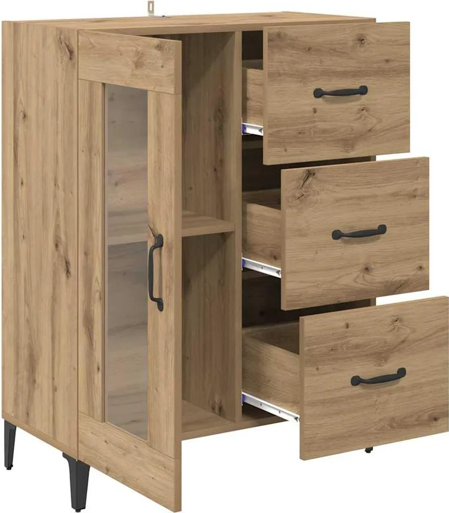 Credenza Industrial Artisan Rovere 69,5x90 | Mobile Multiuso Offerta Online - 5