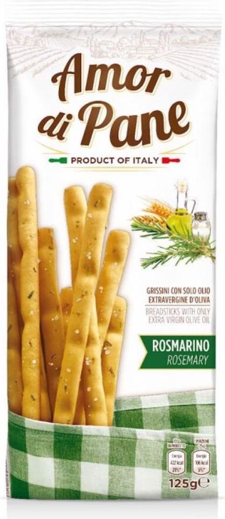 Amor di Pane křupavé tyčinky s olivovým olejem a rozmarýnem Obrázek produktu 4
