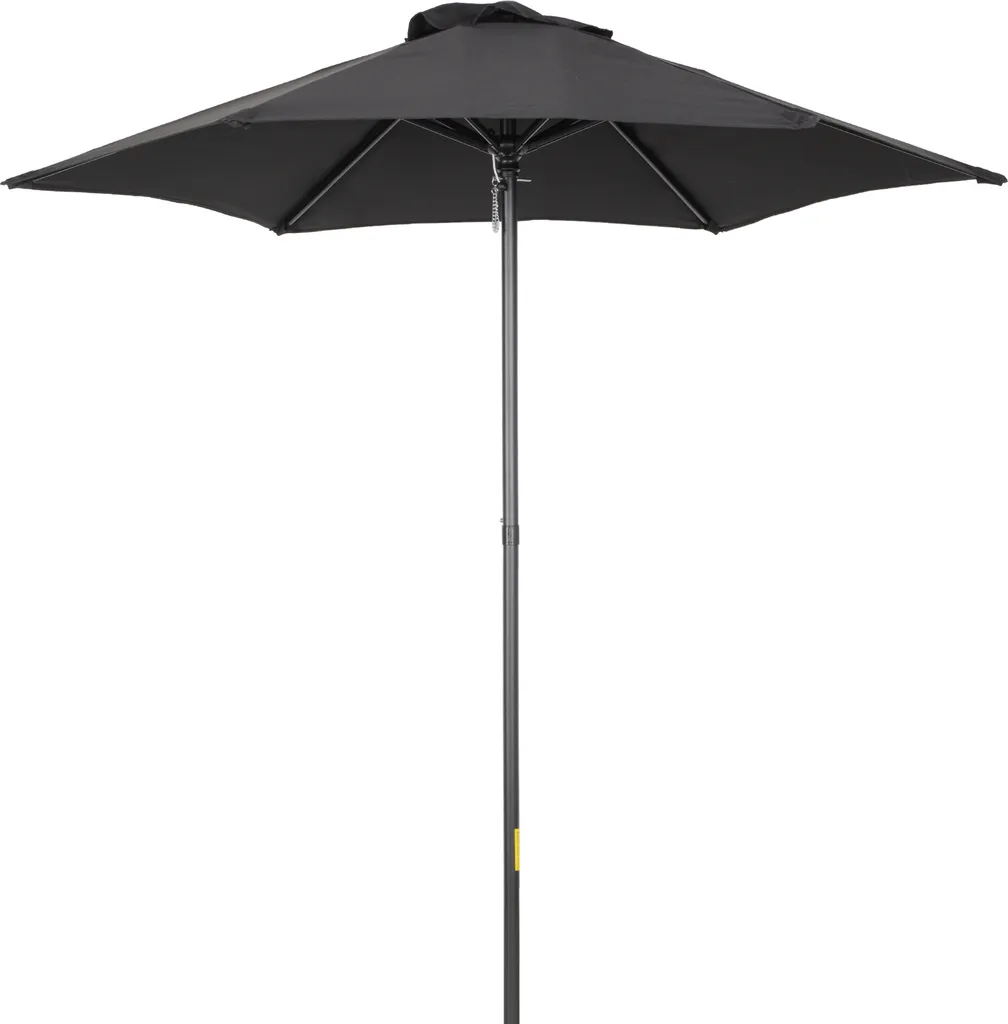 Ombrellone Outsunny Ø196 cm Nero: Antivento e Pieghevole per Balcone