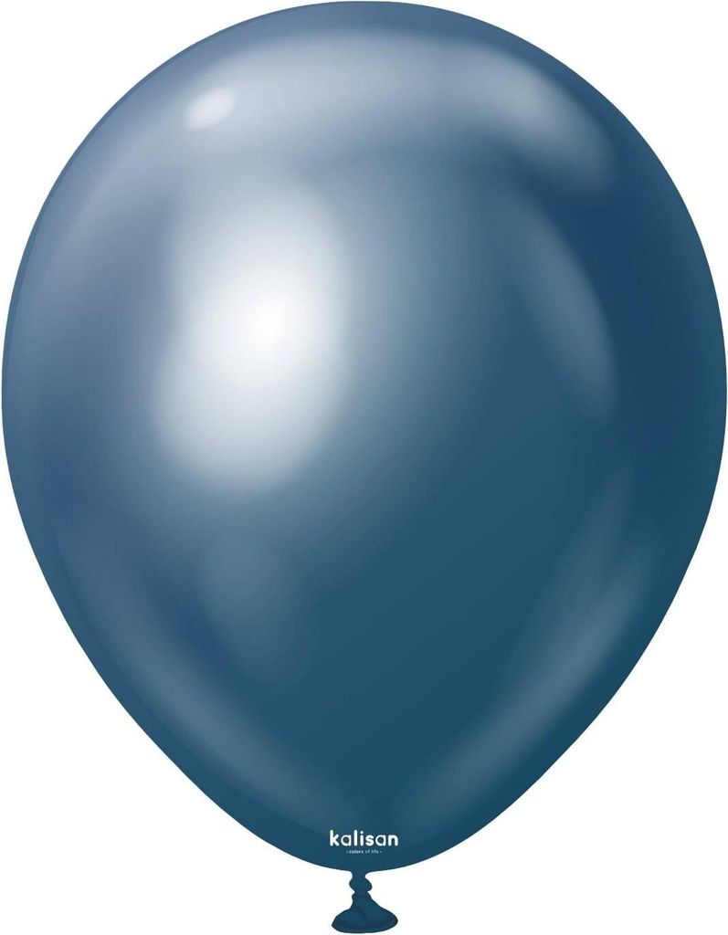 Kalisan Mirror Navy Latexballons, blau, 30 cm, 50 Stk.