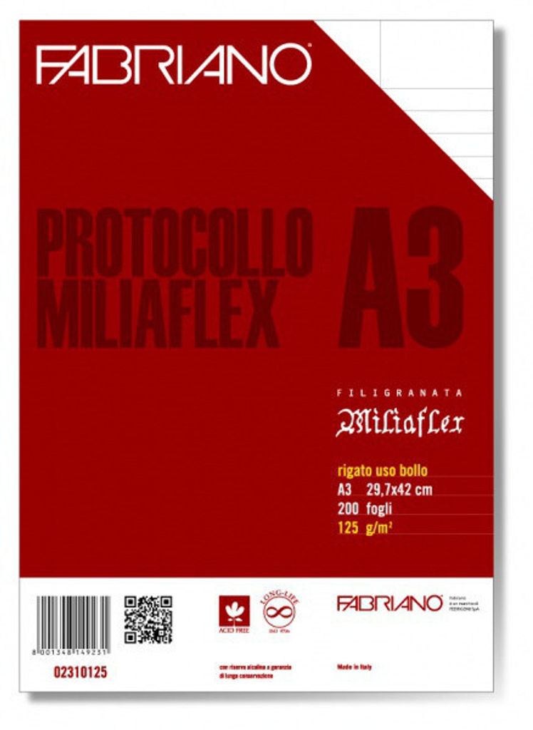 Fabriano Protocollo Miliaflex Zeichenpapier 200 Blätter