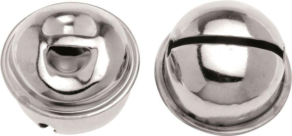 Glorex Rollenglöckchen 22 mm silberfarben, 6 Stück